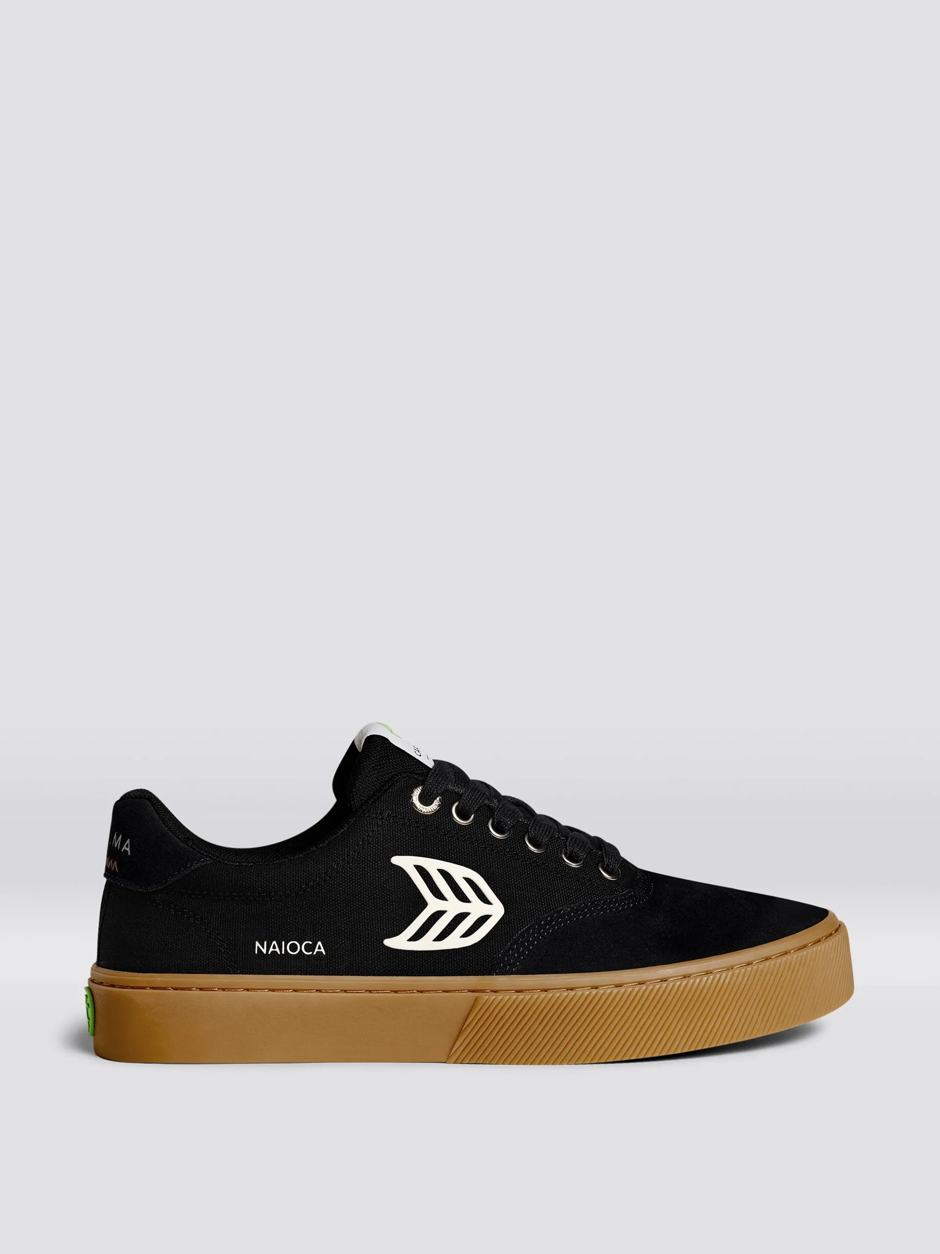 Black canvas trainers