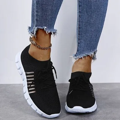 Breathable Mesh Lace Up Sneakers