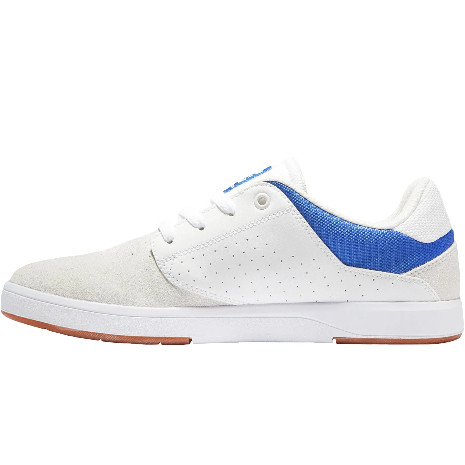 DC Shoes Mens Plaza Leather Trainers - Off White