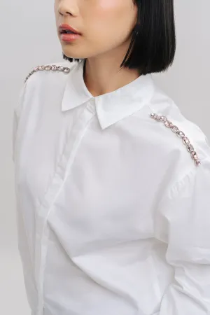 Embellished White Shirt