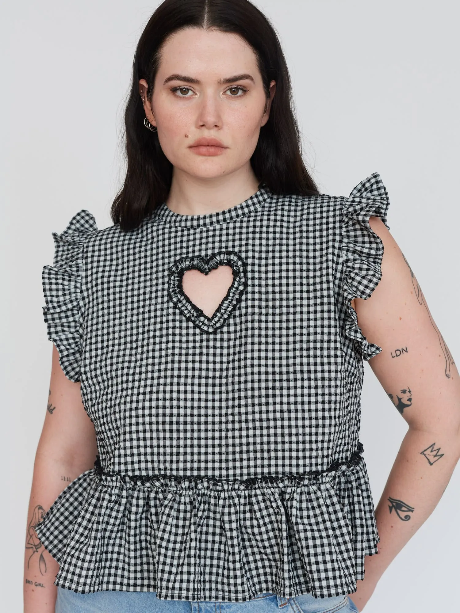 Heartbreaker Gingham Smock Top