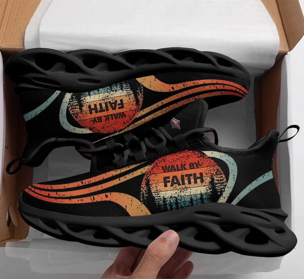 Jesus Walk By Faith Running Sneakers 1 Max Soul Shoes - Christian Shoes For Men And Women