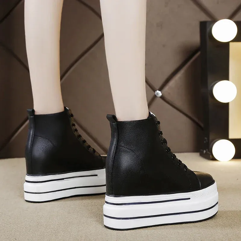 Joskaa 2024 New Black Platform Sneakers Chunky