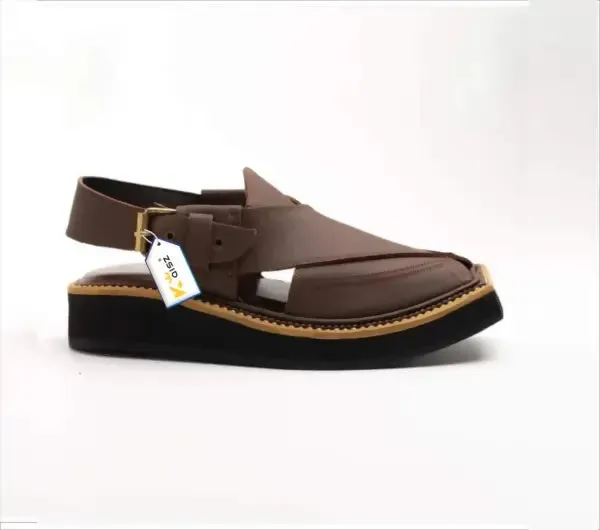 Kaptaan Chappal Matte Brown