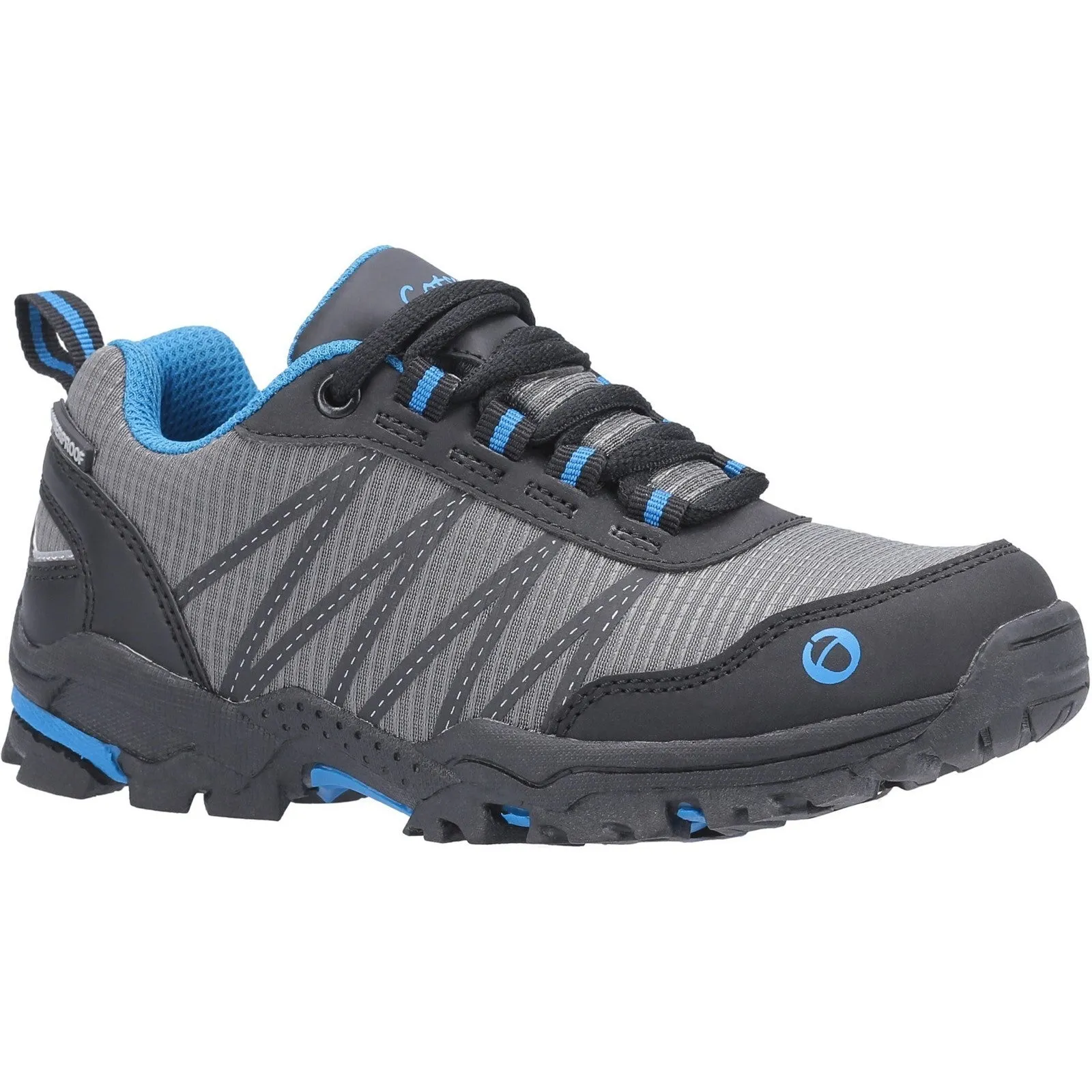 Kids Littledean Hiking Waterproof Shoes Blue/Grey