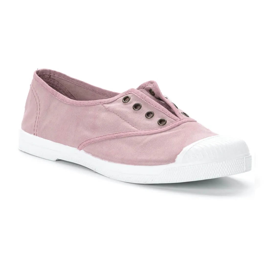 Lola Dusty Pink Cotton Plimsolls