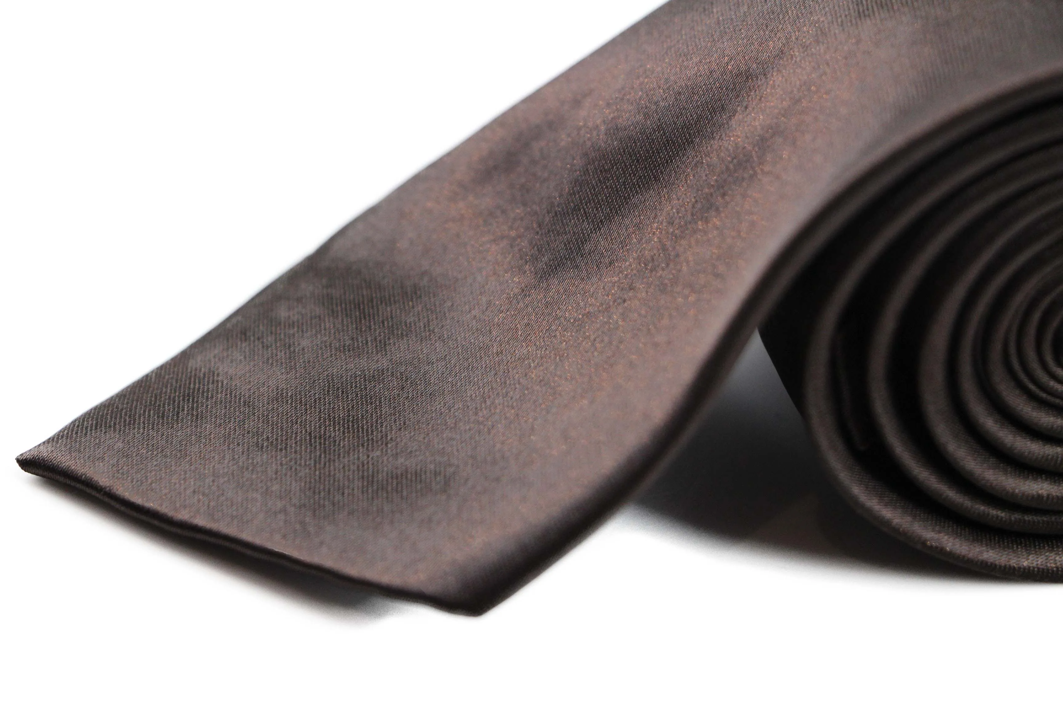 Mens Dark Brown 8cm Plain Neck Tie