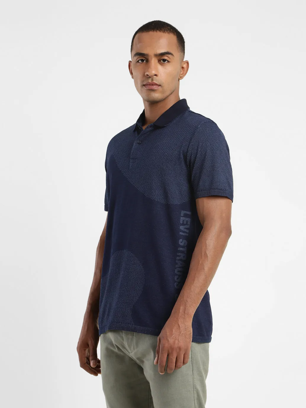 Men's Printed Polo Collar T-shirt