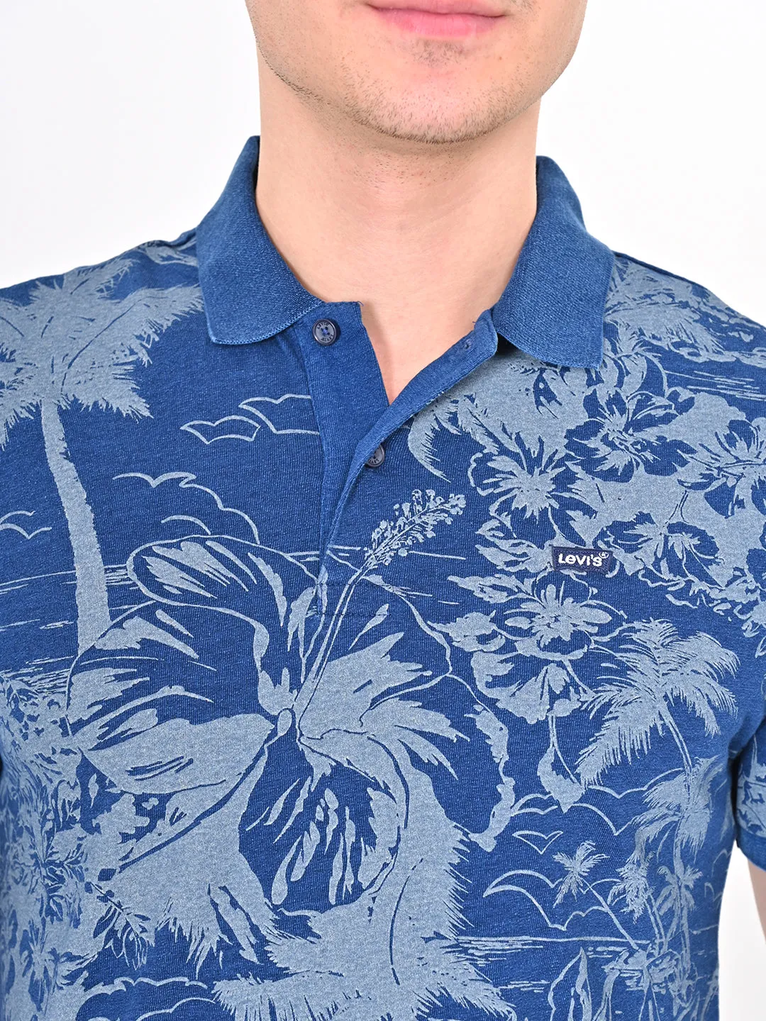 Men's Tropical Slim Fit Polo T-shirt