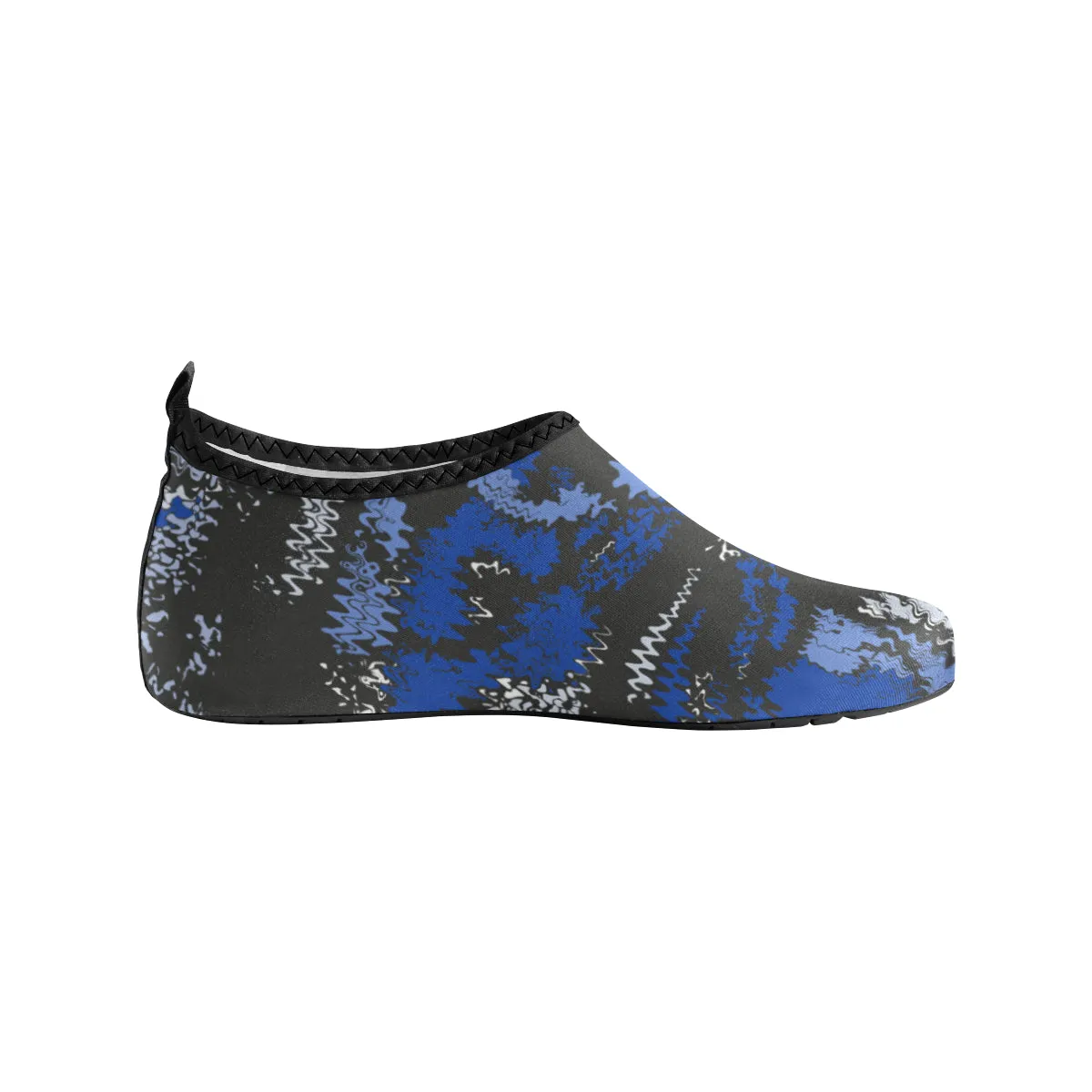 Men's Zig Zag Doodle Print Canvas Barefoot Shoes