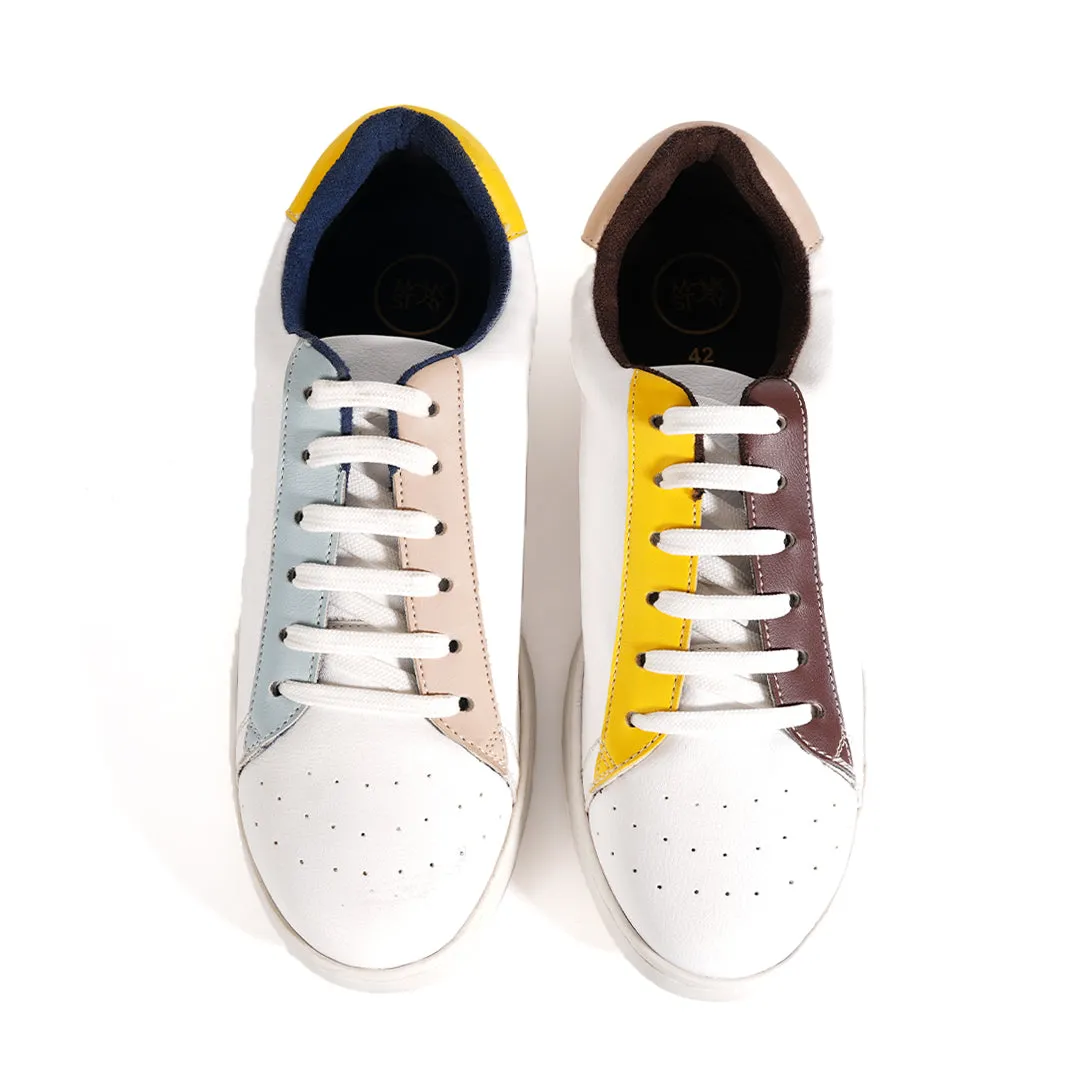 Monkstory Mismatch Alter-Ego Lace Sneakers - White