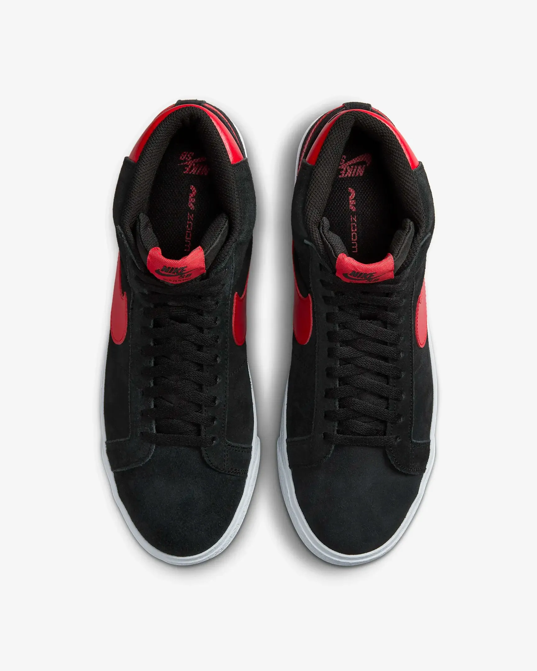 Nike SB Zoom Blazer MidSkate Shoes - BLACK/UNIVERSITY RED