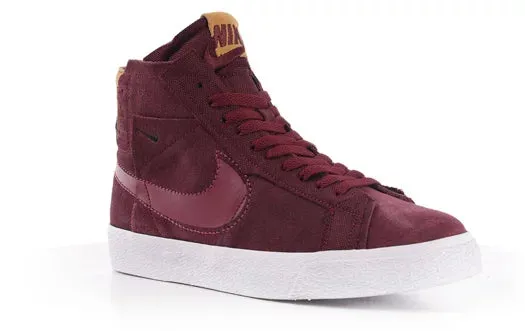 Nike SHOE ZOOM BLAZER MID PRM - MIDNIGHT MAROON/ROSEWOOD