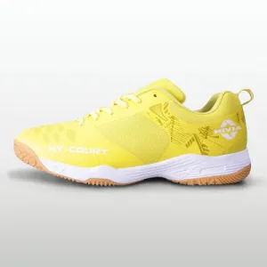 Nivia Hy-Court 2.1 Badminton Non Marking Shoes (Yellow)