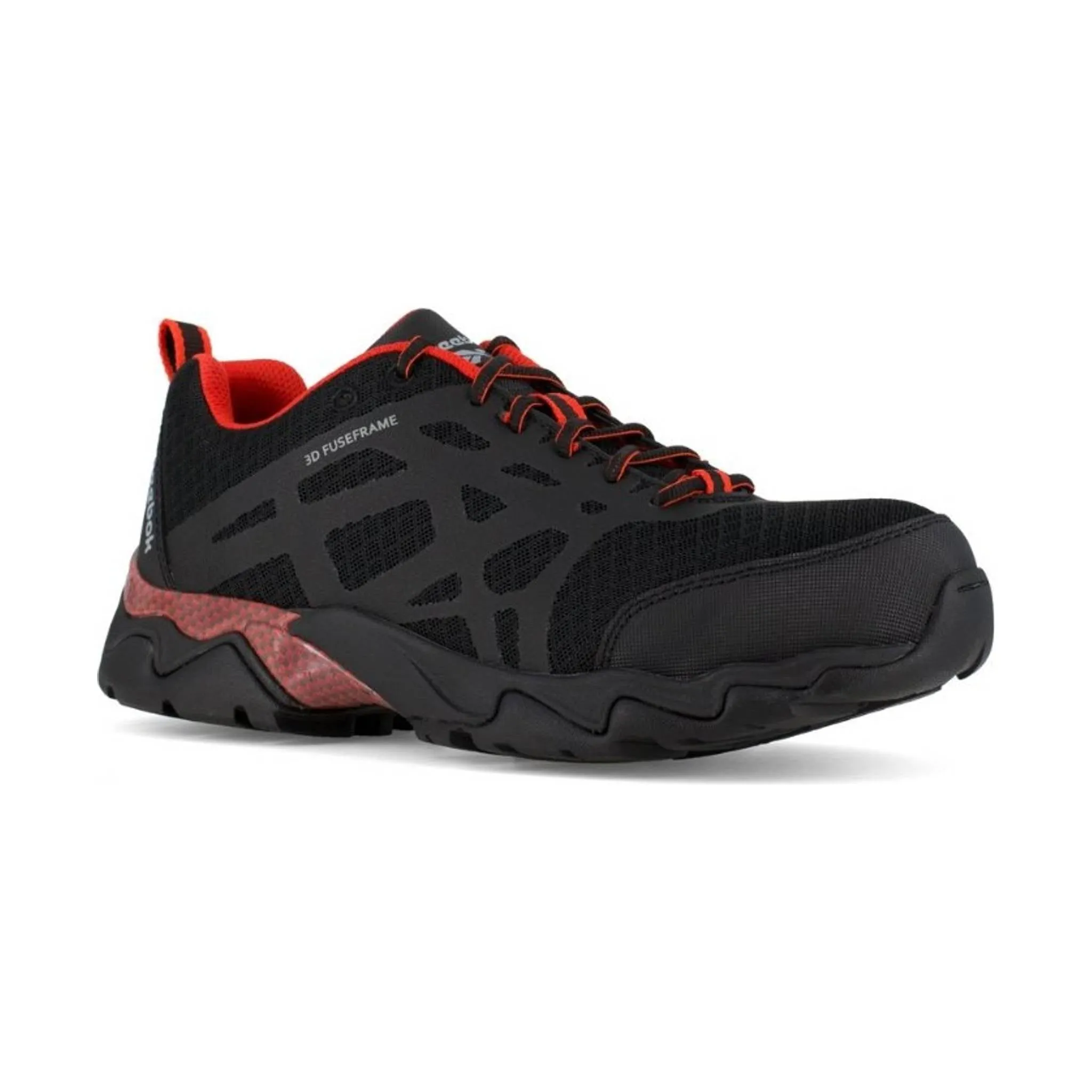 Reebok Work Men's Athletic Beamer Work Shoe Composite Toe - Black/Red Trim