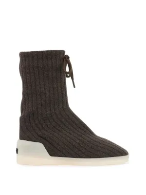 Ribbed Wool Moc Boots