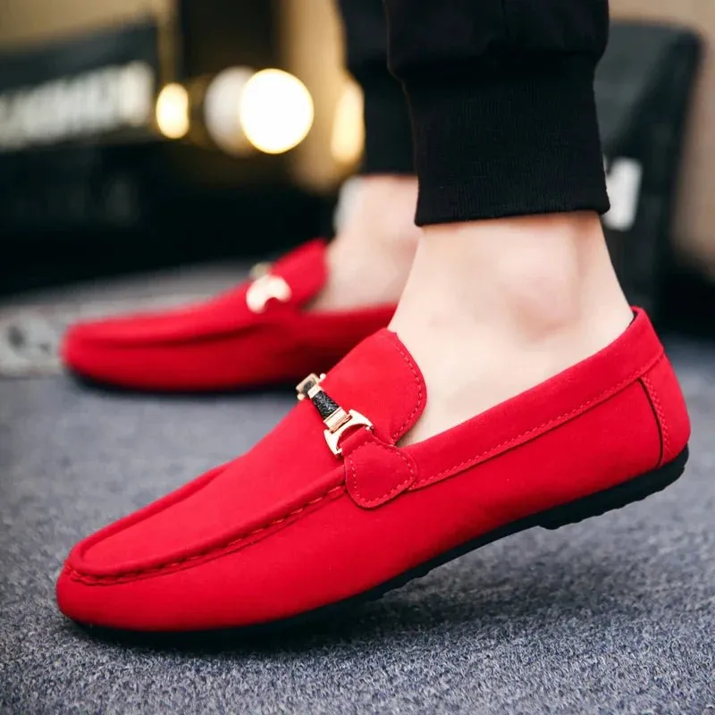 SHEIN Red Party Wear Fancy Loafers