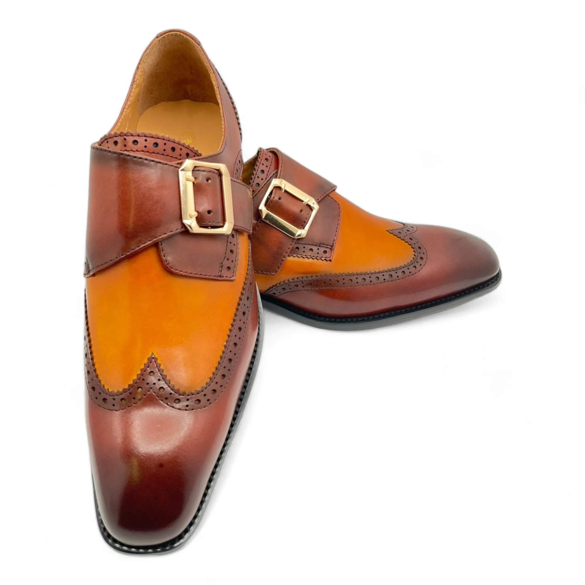 Single Monk Strap Leather Shoe