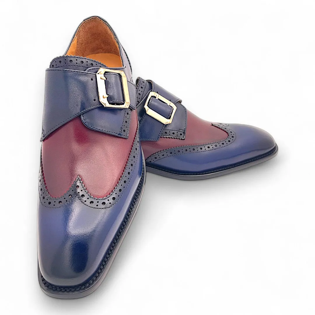 Single Monk Strap Leather Shoe