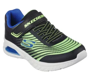 Skechers Boys Microspec Max Advance Trainer Black/Blue/Lime