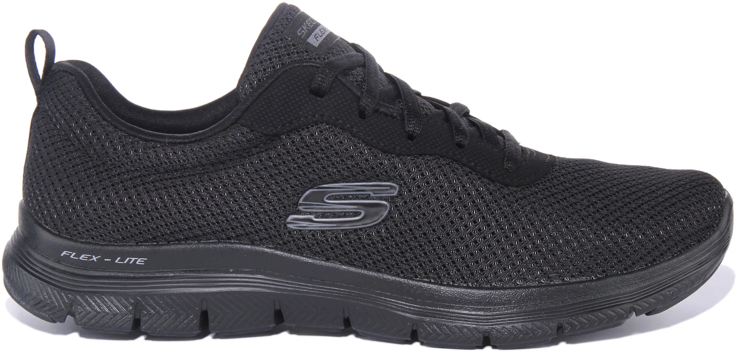 Skechers Flex Appeal 4.0 In All Black For Women