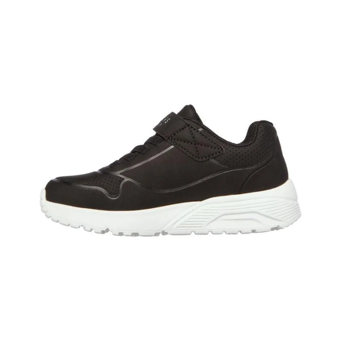 Skechers Kids Uno Lite Vendox  Black Hook & Loop Trainer