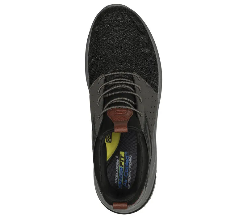 Skechers Mens Trainer Delson 3.0 Cicada Wide Fit Black/Grey