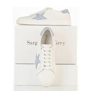 Superstella Wide Fit Trainers - Baby Blue Leather