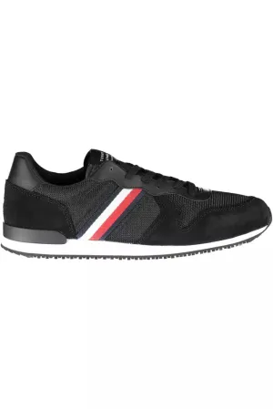 Tommy Hilfiger Black Polyester Men Sneaker