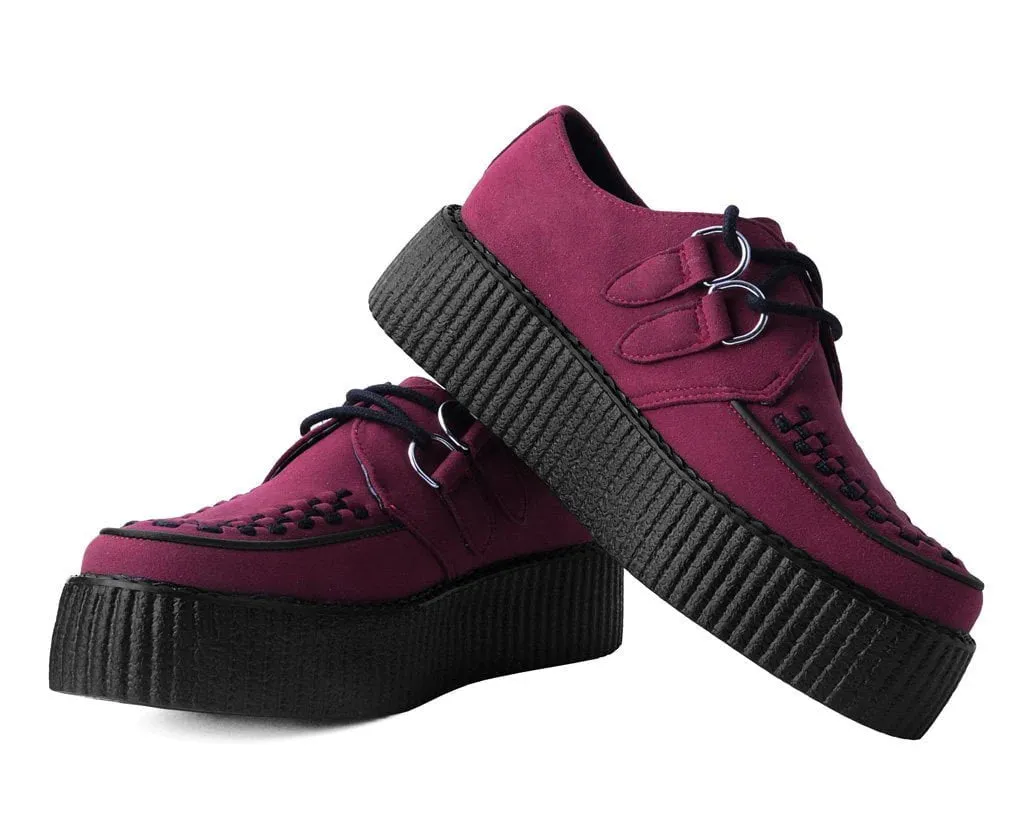 T.U.K Vegan Suede Burgundy Viva Mondo Creeper