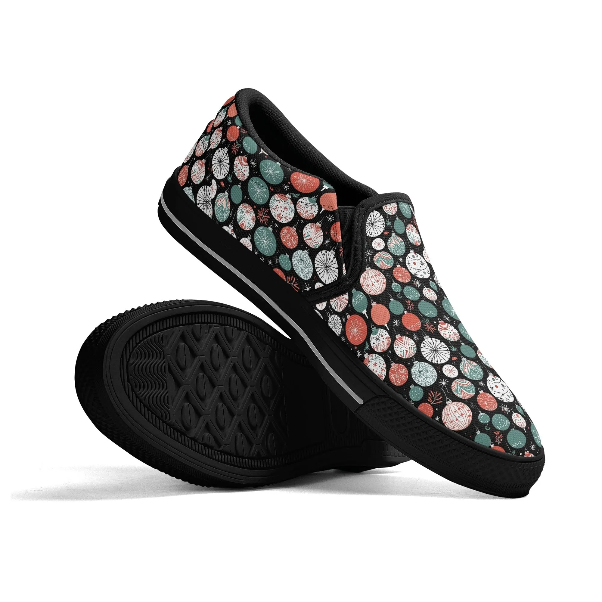 Womens Colorful Ornament Rubber Slip On Shoes