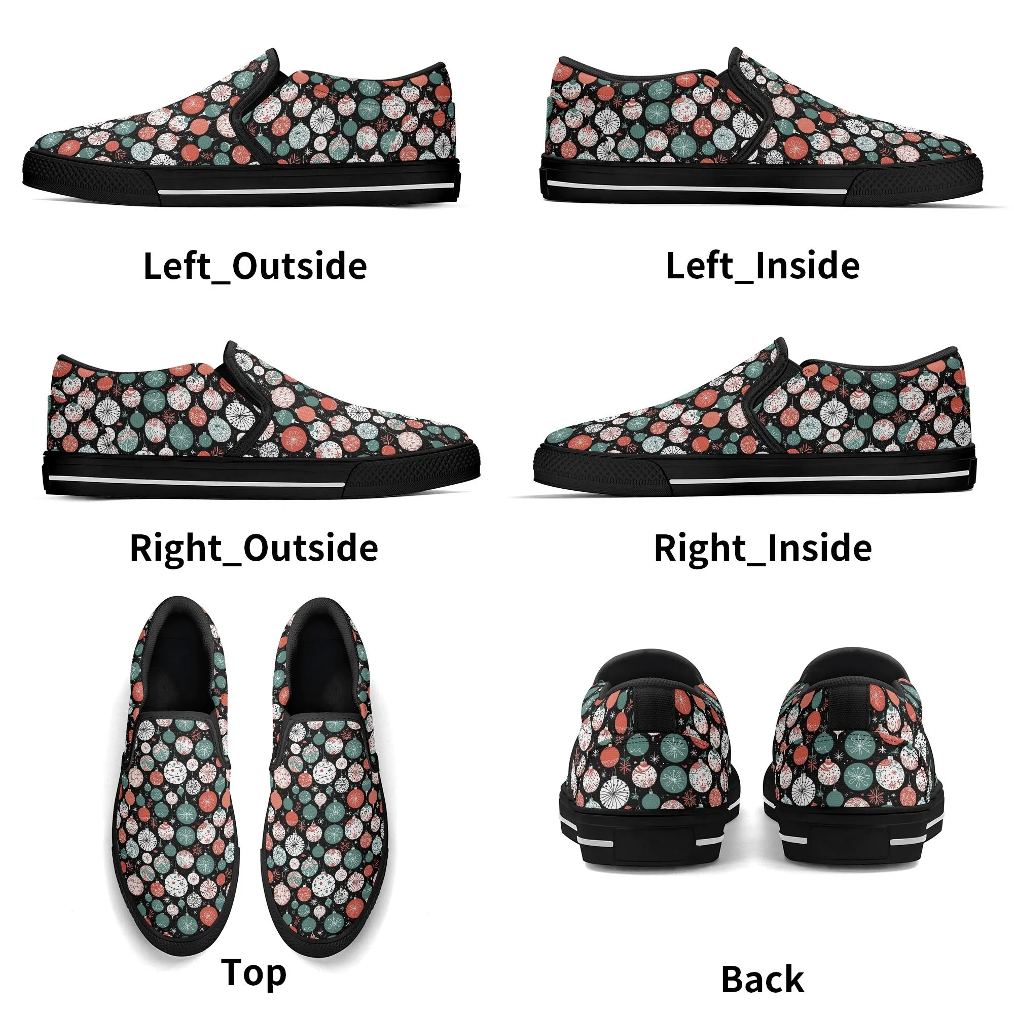 Womens Colorful Ornament Rubber Slip On Shoes